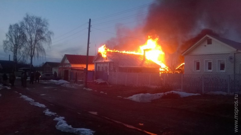 В Бильдюхине сгорел дом